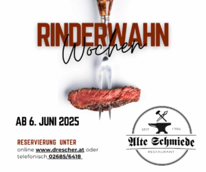 Rinderwahn Wochen Restaurant Alte SChmiede Rust am Neusiedler See Drescher Touristik & SChifffahrt DRESCHER LINE