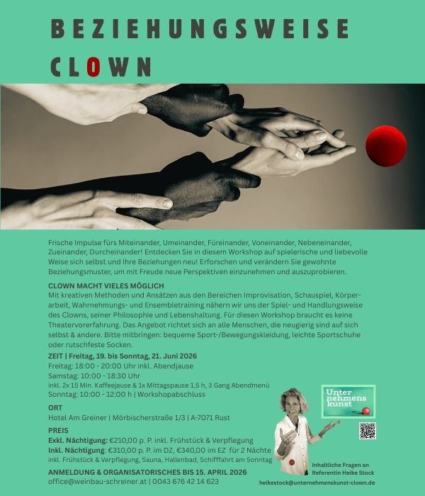 Workshop-Weekend „Beziehungsweise Clown“